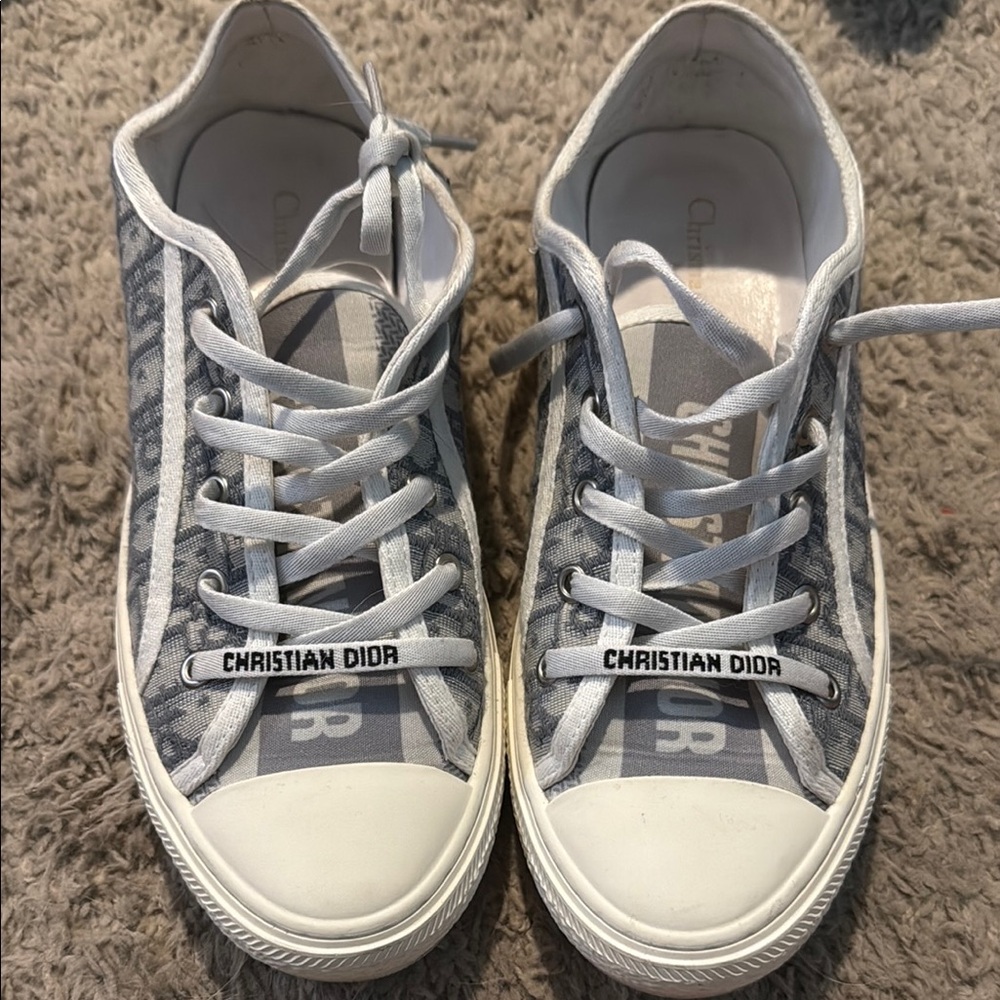 Gray and White Sneakers